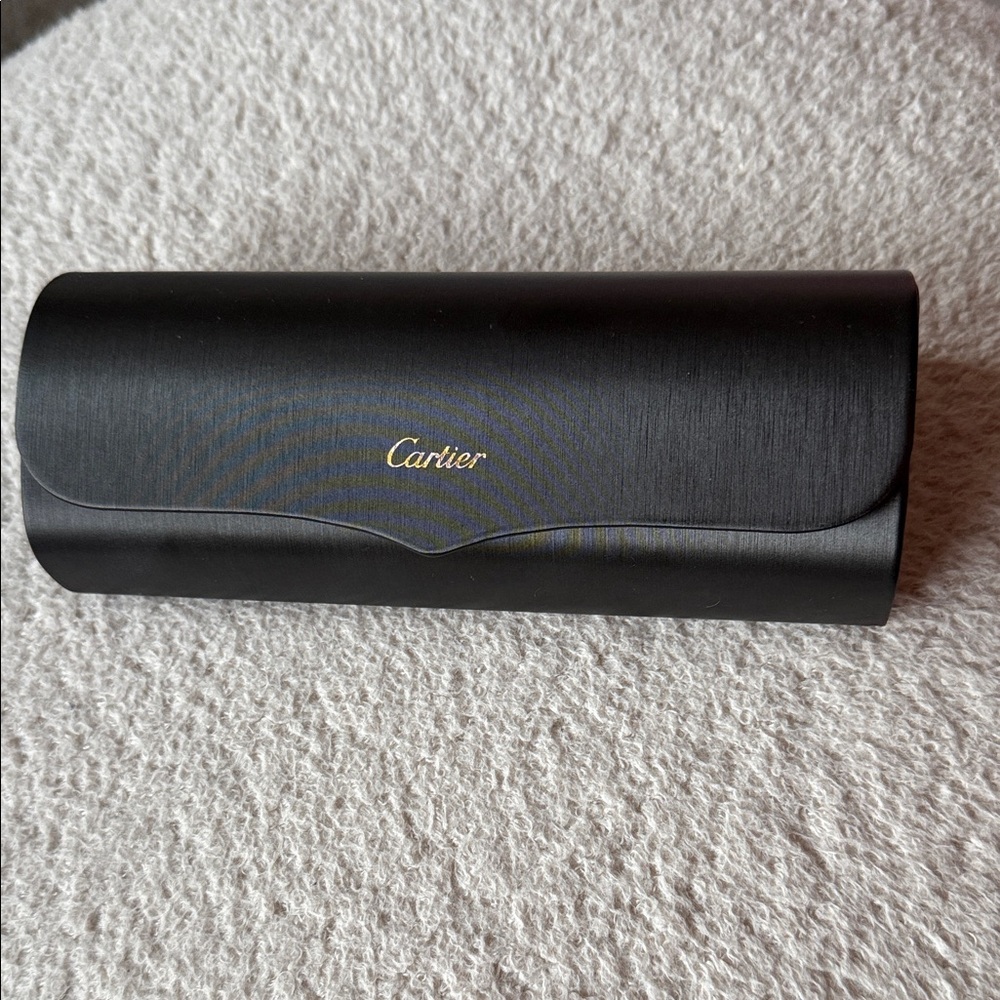 Cartier Black and Gold Eyeglass hard Case